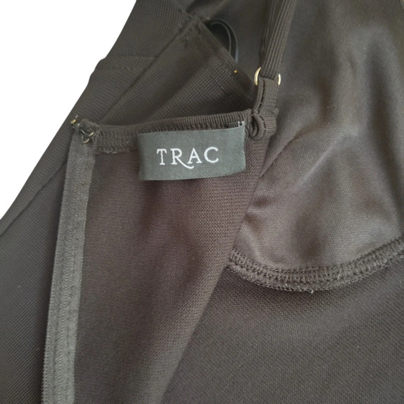 TRAC Y2K Black Mini Dress with Zip Closure LBD - Picture 11 of 11